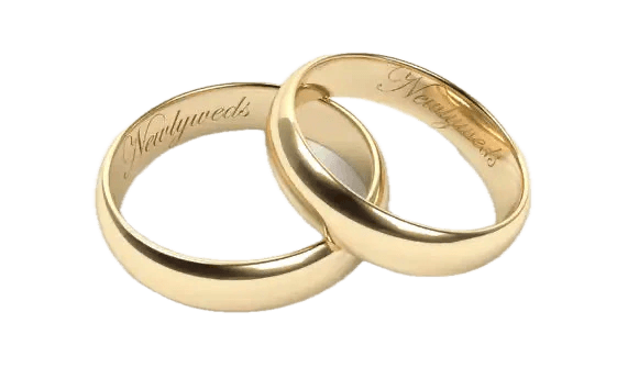 2 Engraved Gold Rings