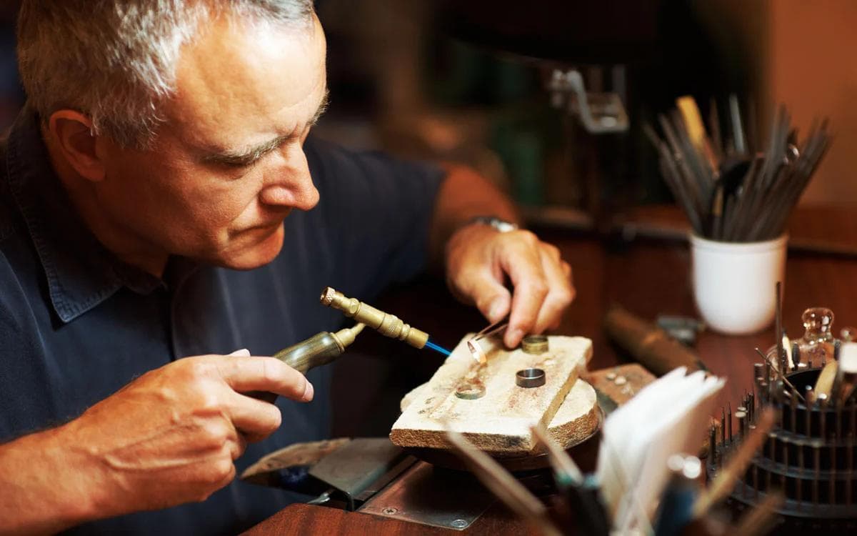 Man Maintaining Jewellery