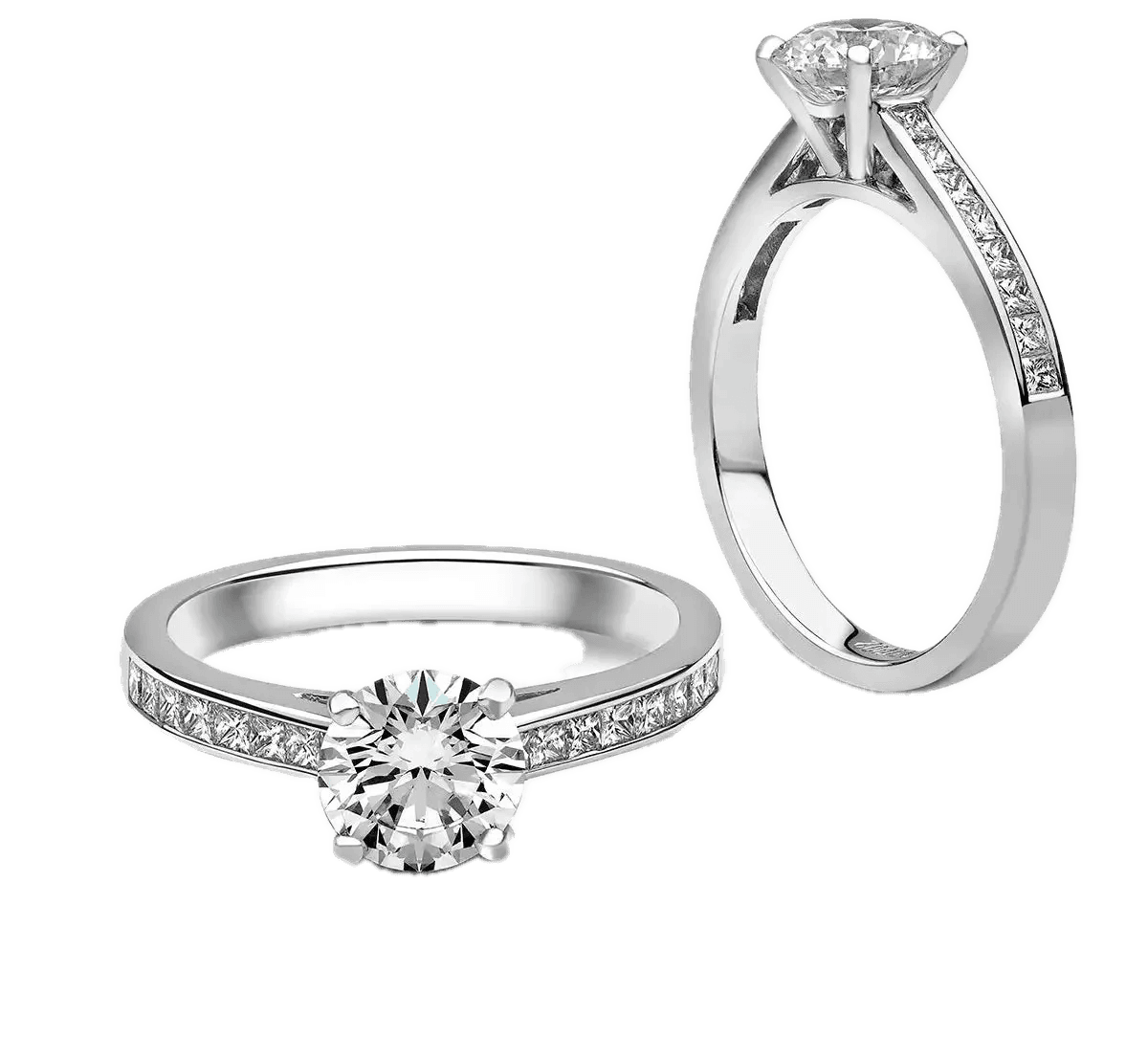 Two Platinum and Diamond Rings